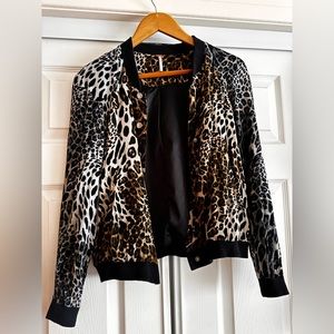 Free People Leopard print Bomber jacket